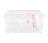 Generic Small Hamster House Transparent Acrylic Cage with Silent Wheels Space Saving Portable for Small Pets Home Use