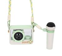 Generic Small Karaoke Machine, Bluetooth Speaker for Adults and Kids, Portable Transparent Bluetooth Speaker and Microphone Set for Home Party, HiFi Sound (Green)