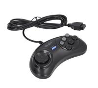 Generic Small Lightweight Game Controller 16 Bit Plug and Play Gamepad with Turboboost Function for Genesis Suitable for All Ages Black ABS Material