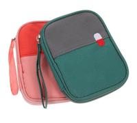 Generic Small Medicine Containers with Polyester and Aluminum Alloy Material 2pcs Portable Storage Bag Isolates Dirty for Business and Emergency Supplies