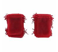 Generic Small Organza Bags 100PCS Luxurious Transparent Drawstring Jewelry Gift Bags for Wedding (Red)
