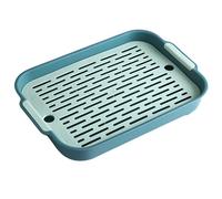 Generic Small Pet Litter Box, 10.6 X 7.3 Green Training Tray, Double Layer Design with Removable Mesh, for Rabbits, Guinea Pigs, Chinchillas