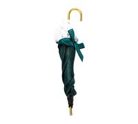 Generic Small Umbrella Model Dollhouse Lace Design 8.5cm for Photography Use, Long Lasting Material, Perfect for Children's Creative Scenarios (Green)