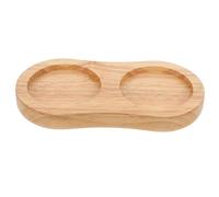 Generic Small Wooden Tray with Natural Wood Base for Salt and Pepper Grinder Holder, Kitchen Countertop Condiment Organizer and Coffee Syrup Bottle Station, 1pcs