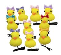 Generic Small Yellow Duck Hair Pin 10pcs Animal Hat Luxury Hairpin Set with Rhinestone Soft Cute Yellow Duck Hairpin Fun Animal Hair Clip for Kids Women Easter Headdress