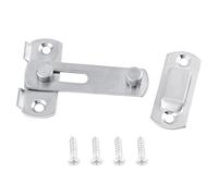 Generic Smart and Delicate Stainless Steel Hasp Latch Lock for and Cabinets, Anti-, Suitable for Small Pet Cages, Novel Design (1 Pack) [Applicable Scene: Pet Cage]