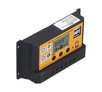 Generic Smart Charge Controller Durable Adjustable Photovoltaic Battery Regulator for Off-Grid Solar Solutions ABS 10A (Yellow)