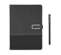 generic Smart Pen + A5 Leather Notebook Lined Journal Planner Real-time Sync for Digitizing Use with APP Voice-to-Text/Offline Storage/AI Function/Sharing Compatible with (Black)