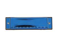 Generic Smooth Sound C Key Harmonica, Interest Development Harmonica Musical Instrument, Suitable for Blues and Country Music, Metal Material (Dark Blue)