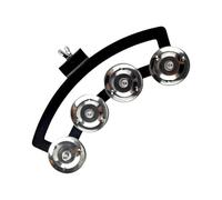Generic Snare Tambourine Handheld Percussion Metal Bells Drum Set Accessories with Portable Design for Children Adults Music Lessons Stage Performance Private, 4 Jingles