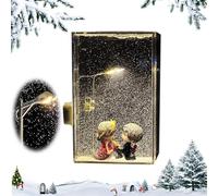 Generic Snow Scene Night Light, Handmade Snowy Lamp, White, ABS Material, Cottagecore, Rustic, Winter Wonderland, Cozy, LED Night Light, Tabletop, Indoor Use