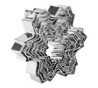 Generic Snowflake Cookie Cutter Set Stainless Steel Ideal for Christmas Decorating Great for Holiday Baking 9 Piece Sizes 12cm to 3.5cm