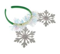 Generic Snowflake Headband for Adjustable Elastic Winter Party Hair Hoop Christmas Hair Accessories Holiday Costume Favors Pet Cloth Design