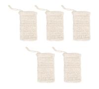 Generic Soap Bag, 5 Packs Bar Saver Pouch, Sisal Soap Saver Bag Mesh for Exfoliating, Shower, Scrubber (Style 1)