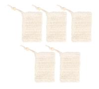 Generic Soap Bag, 5 Packs Bar Saver Pouch, Sisal Soap Saver Bag Mesh for Exfoliating, Shower, Scrubber (Style 3)