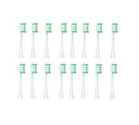 Generic Soft Bristle Heads, Compatible with Oclean, X Pro Elite One X | X Pro, Z1, F1, Air 2; W-shaped mini rounding head, 16pcs plastic(16pcs blue green)