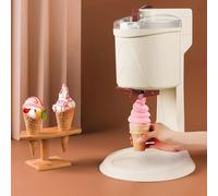 Generic Soft Ice Cream Machine, 1 Liter Automatic Mini Fruit Soft Serve Maker - Household Ice Cream Maker