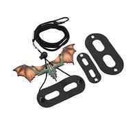 Generic Soft Leather Reptile Leash Adjustable Harness for Walking Small Animals Ideal for Lizards Guinea Pigs 70.9in (Orange)