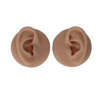 Generic Soft Silicone High Simulation Human Ear Model for Piercing Practice, Improve Skills for Beginners, Material: Silicone, Suitable for Ear Piercing Teaching (Dark Skin)