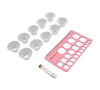 Generic Soft Silicone Nipple Ruler Flange Sizing Kit for Breast Pumps with 10 Flange Inserts, Comfortable Pumping Solution for New Mothers, Food Grade Material for Safe Use Applicable for Moms
