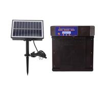 Generic Solar Chicken Coop Door, Low Battery -Alarm -anti Prise Automatic Chicken Door Opener LED Display Light for Ducks Geese Poultry (Dark Brown)