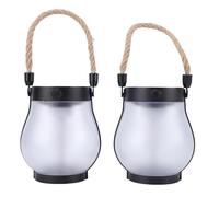 Generic Solar Lantern Outdoor Lights All-Weather Rechargeable Lanterns for Patio Yard, Dancing Fire Solar Lights for Garden Paths