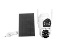 Generic Solar Security Cameras with Full Coverage, Wide Angle Camera and PT Function Dome Camera, No Wiring Needed, PIR Motion Sensor, Two Way Talk, Wireless Connections, Solar Panels