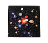 Generic Solar System Marble Model Multi-Purpose Round Original Stones Planets Balls Wear Resist Crystal Ball Decoration Set Gifts for Friends