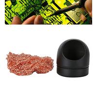 Generic Soldering Iron Tip Cleaner Premium Metal Wire Balls for Efficient Welding Nozzle Cleaning 1 X Durable Base (Black)