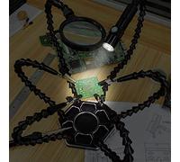 Generic Soldering Station, Soldering Helping Hands with Light Magnifying Glass Flashlight Bracket Six-Claw Repair Tools for Electronic Repair Jewelry Crafts