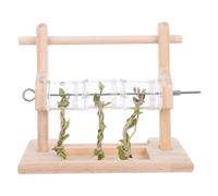 Generic Solid Wood Parrot Stand Pole Pet Hammock Swing Bird Cage Paw Trimmer Birds Hamster Chew Parrot Perch Rough-surfaced Cockatiel Perch Budgie Bird Supplies Qsp Parrot Wooden