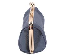Generic Sophisticated PU Leather Lipstick Pouch Compact Clasp Lock Bag for On the Go Touch Ups (Blue)