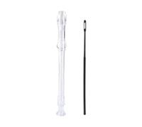 Generic Soprano Descant Instrument 8 Hole Flute Clarinet with German Fingering PP Material Sound for Band Performance Kids Adults Beginners School St, Clear