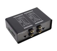 Generic Sound Hum Eliminator, 2 Channel Ground Loop Isolator with 3 Adjustable Levels and Iron Shell Noise Filter, for Microphones Mixers Electric Guitars and Recording Studios