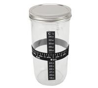 Generic Sourdough Starter Jar Kit with Silicone Scraper and Feeding Mark Band, Essential for Bread Making Enthusiasts, 34oz Glass Container