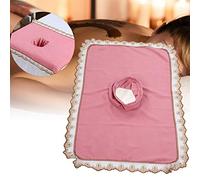 Generic Spa Beauty Bed Sheet with Hole, Hygienic and Stylish Cover for Massage Tables, Water-Resistant Polyester, 50 X 80cm (Pink)