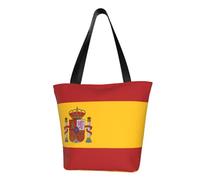 Generic Spain Tote Bags Support Spain Flag Large Shoulder Bag Spanish Outdoor Decor, Black, Black, One Size