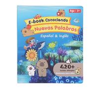 Generic Spanish English Bilingual Talking Book, Interactive Learning Toy with Touch Sensitive Technology for Kids