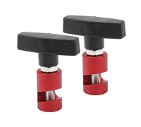 Generic Spark Plug Tool, Hood Prop Rod 2 in 1 Tool 2pcs Lift Support Clamp Hood Strut Clamp and Spark Plug Caliper Strut for Car Tailgate (Red)
