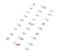 Generic Sparkly Face Stickers Set Diy Acrylic Crystal Rhinestone Jewels for Festival and Carnival Self-adhesive Glitter Face Gems for Women and Girls