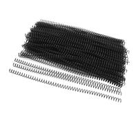 Generic Spiral Binding Coils Heavy Duty 48 Loops 4:1 Pitch A4 Paper Plastic Binding Spines 40 Sheets Capacity 8mm Diameter for Documents (Black)