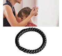 Generic Spiral Coils Hair Bonds, Hair Coil Telephone Cable -shaped Black Color High Elastic Smoothing Surfaces Prevent Damage to Long for Use Outdoors