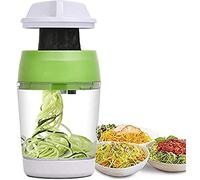 Generic Spiral Vegetable Cutter, 3 Blades 4 Patterns Manual Spiralizer for Carrots Cucumbers Potatoes with Food Grade 304 Stainless Steel, Easy to Dishwasher Safe