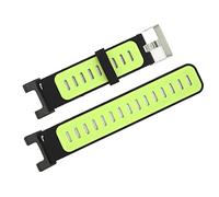 Generic Sport Watch Silicone Strap, Strap Adjustable Two Watches for AMAZFIT T-Rex (Black Green)