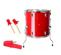 Generic Sports Cheering Drum Drumsticks Included Steel Marching Drum Metal Frame With Strap Suitable for Team Spirit Public Gatherings Cheering, Red