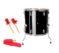 Generic Sports Cheering Drum Drumsticks Included Steel Marching Drum Metal Frame With Strap Suitable for Team Spirit Public Gatherings Cheering, Black
