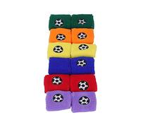 Generic Sports Embroidered Wristbands Moisture Wicking Breathable Sweat Bands for Kids Soccer Baseball, Soft Skidproof Wrist Sweat Bands for Fitness Running Tennis Cycling, 12pcs