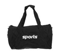 Generic Sports Gym Duffle Bag Rain Proof Cylinder Shape for Training Business Trip Black Color
