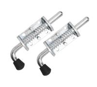 Generic Spring Loaded Gate Latch Pin, Galvanized Steel Spring Pin Latch Lock, 2PCS 6 Inch Heavy Duty Door Lock with 1 2 Inch and Grip Handle for Trailer Tailgate Garage Fence