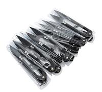 Generic Spring Yarn Scissors 12Pcs U-Shaped High Carbon Steel Thread Cutter for Cross-Stitch DIY Projects Compact and Portable